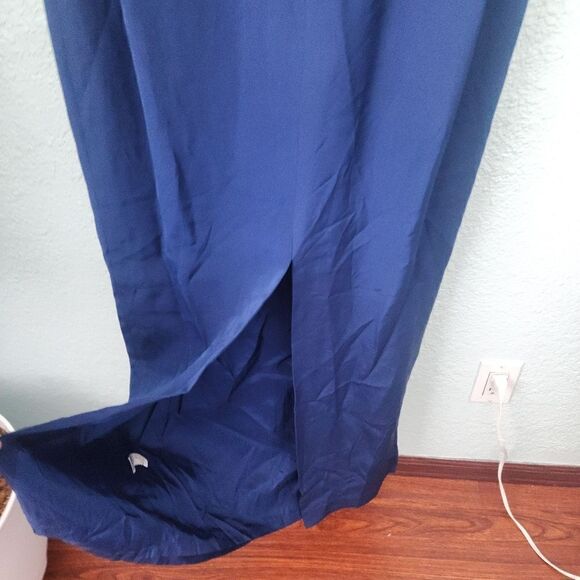 Talbots silk evening beaded sequined maxi mother of the bride dress - Picture 8 of 14